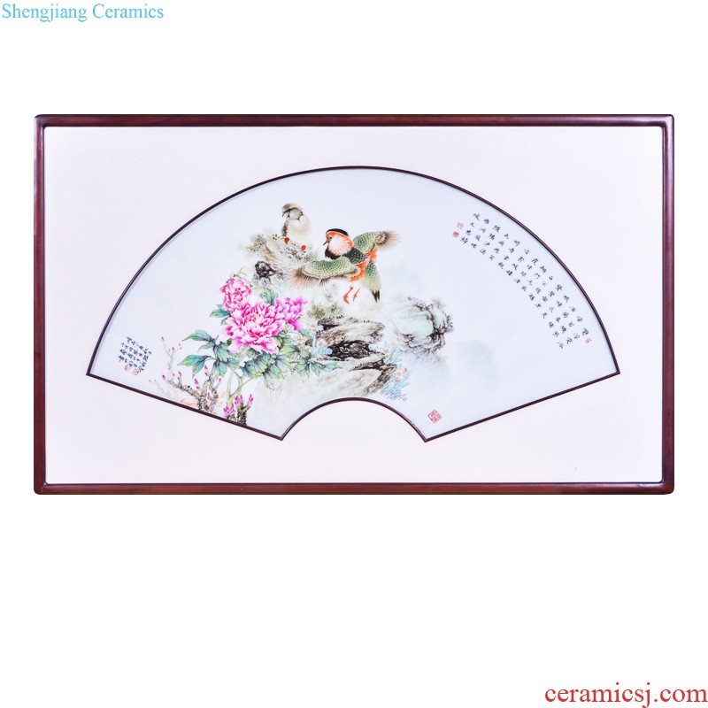 Jingdezhen ceramics hand-painted dragon world porcelain plate painting background of new Chinese style household adornment wall hanging