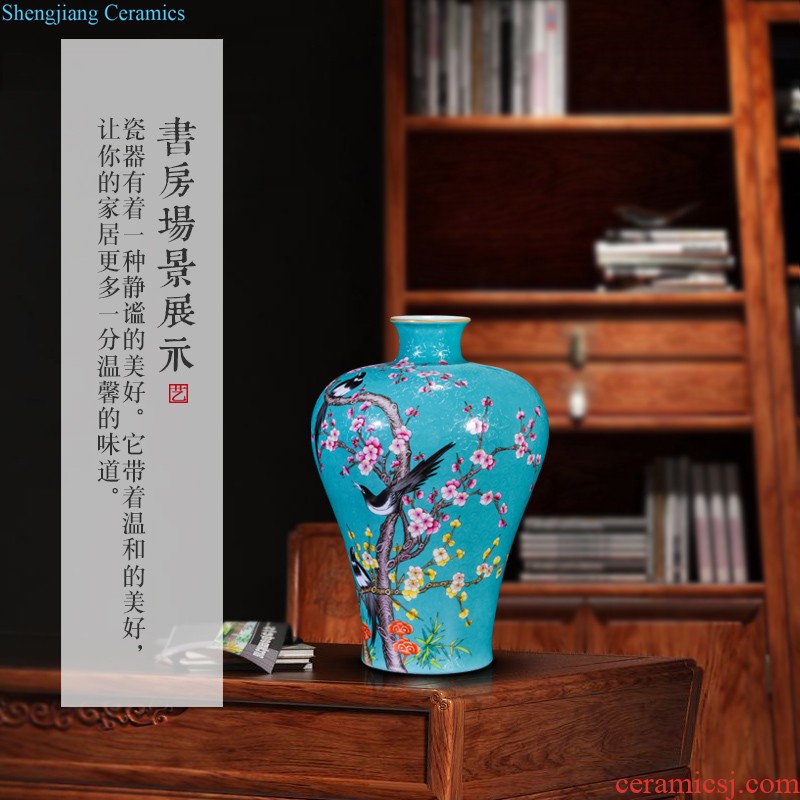 Jingdezhen ceramics archaize yong zheng famille rose willow bottles of Chinese modern floret bottle of decorative home furnishing articles collection