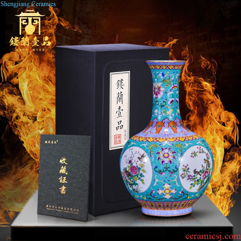 High-quality goods of jingdezhen ceramics hand-painted beauty decoration as flower vase new sitting room of Chinese style household furnishing articles