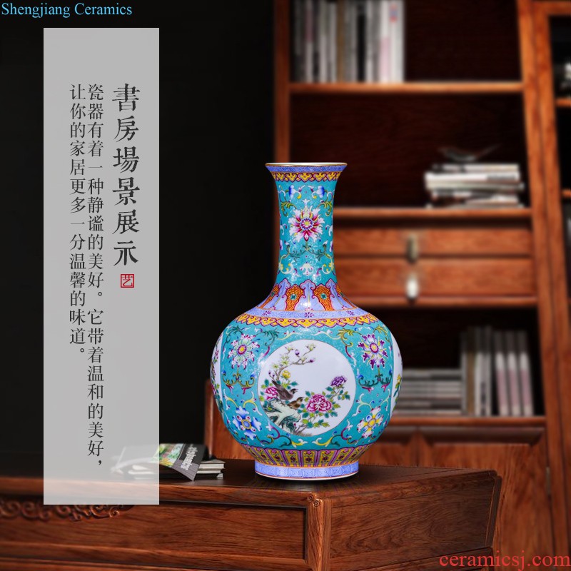 High-quality goods of jingdezhen ceramics hand-painted beauty decoration as flower vase new sitting room of Chinese style household furnishing articles