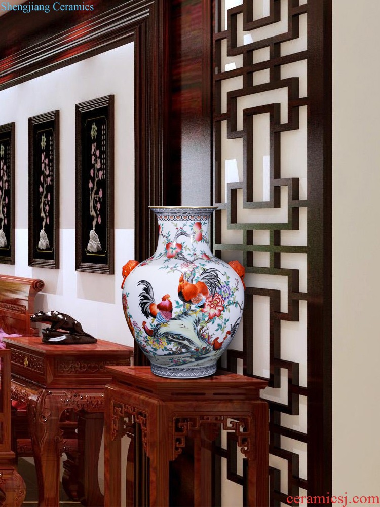 Hand-painted lotus in jingdezhen ceramics have a background fish porcelain plate painting the sitting room adornment picture hanging painter in furnishing articles