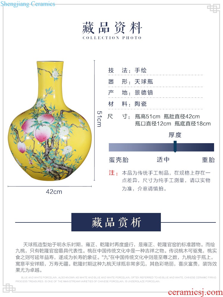 Jingdezhen ceramics hand-painted lad of large vase enjoyed sitting room adornment collection of new Chinese style furnishing articles