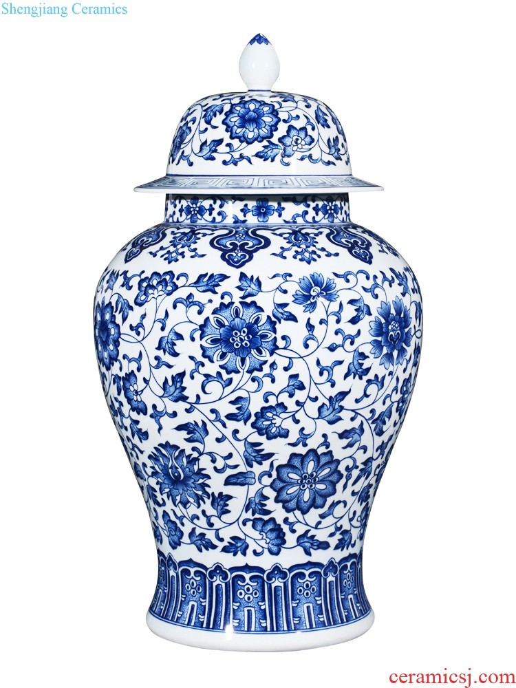 Jingdezhen ceramics imitation qing qianlong pastel red scramble for mei bottle of dry flower vase home sitting room adornment is placed