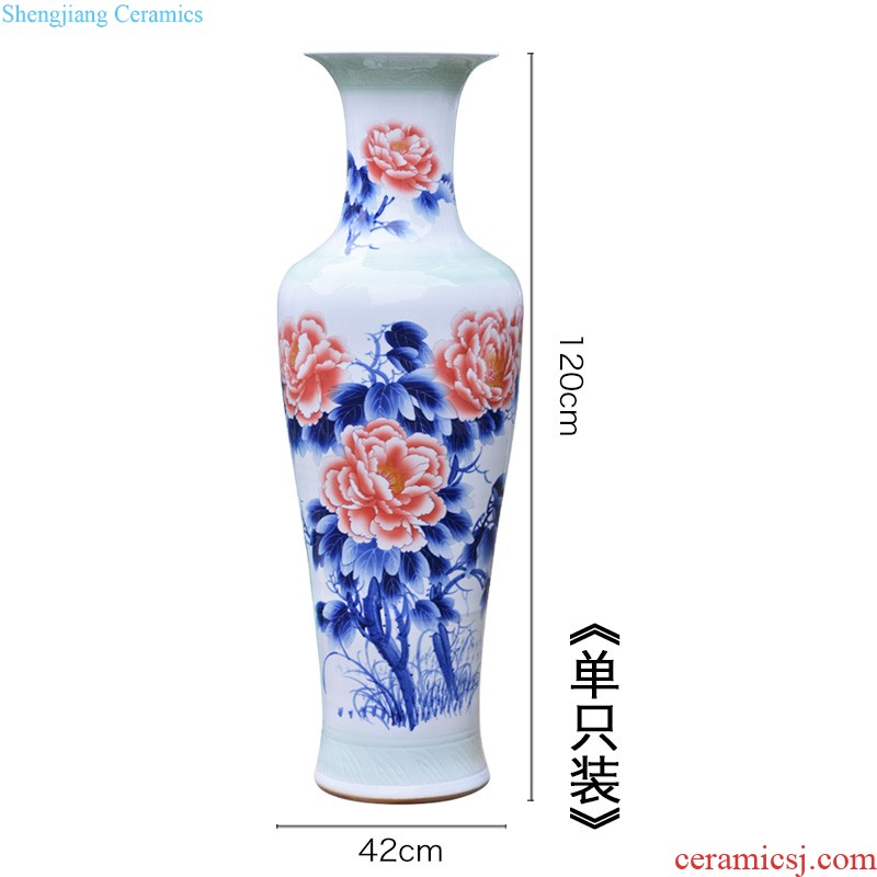 Jingdezhen ceramics has a long history of large vases, new Chinese style villa living room hotel opening furnishing articles