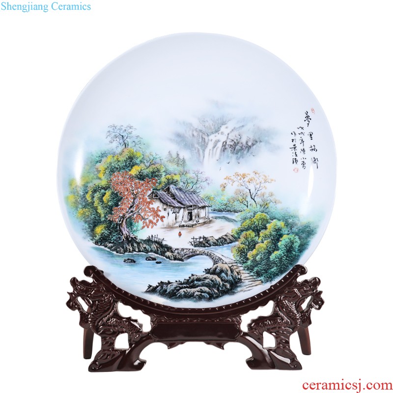 Jingdezhen ceramics hand-painted pastel of large vase gift collection of new Chinese style household sitting room adornment furnishing articles