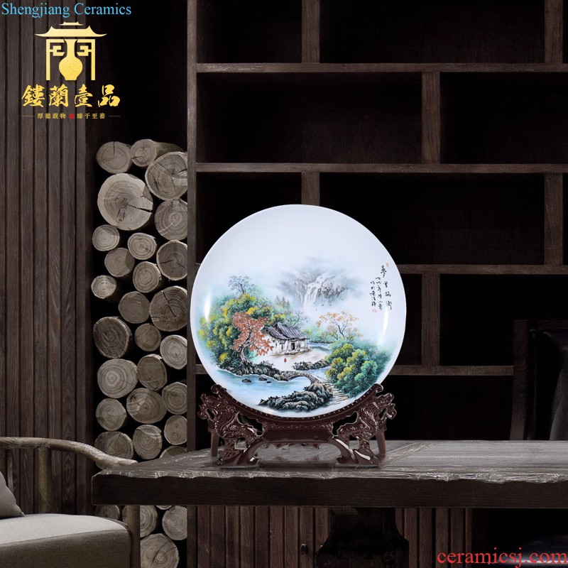 Jingdezhen ceramics hand-painted pastel of large vase gift collection of new Chinese style household sitting room adornment furnishing articles