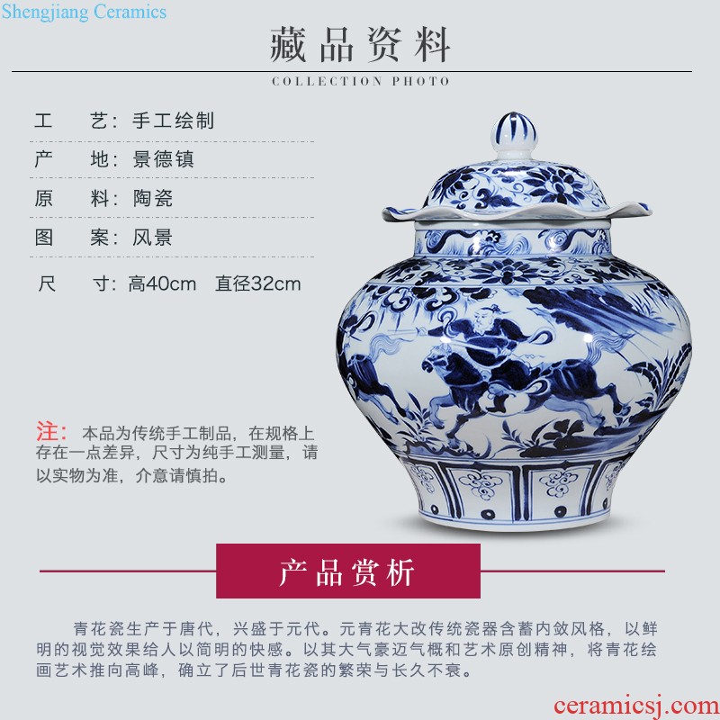 Jingdezhen ceramics hand-painted new Chinese vase snow home sitting room porch decoration as furnishing articles of handicraft