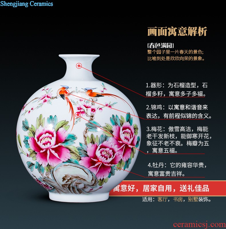 Hg23 jingdezhen ceramics water point pen container four treasures of the study room home desk of peach blossom decoration indoor furnishing articles