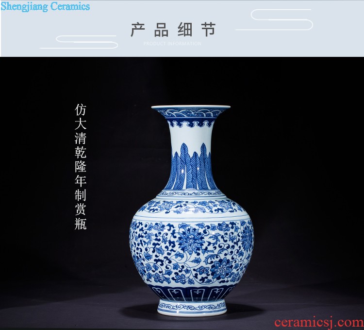 Sharply aj35 jingdezhen ceramics glaze of large vases, flower arranging office decoration handicraft furnishing articles in the living room