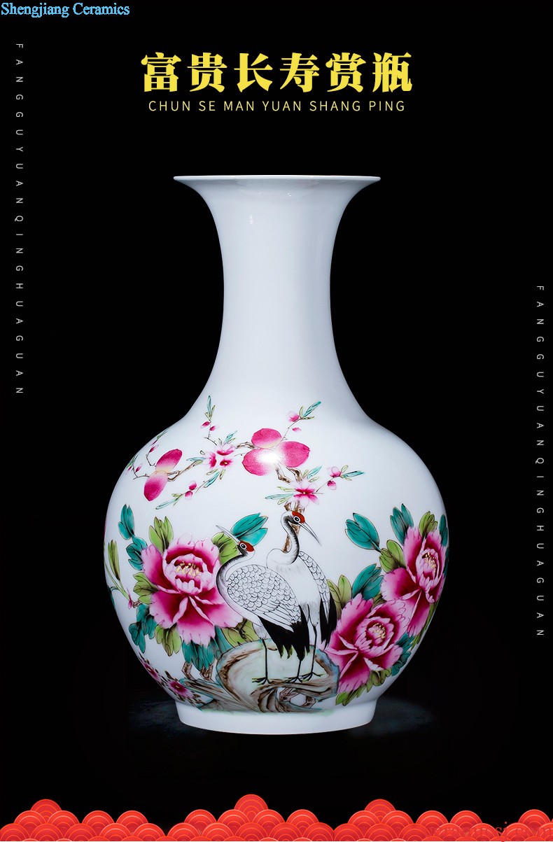 Hg23 jingdezhen ceramics water point pen container four treasures of the study room home desk of peach blossom decoration indoor furnishing articles