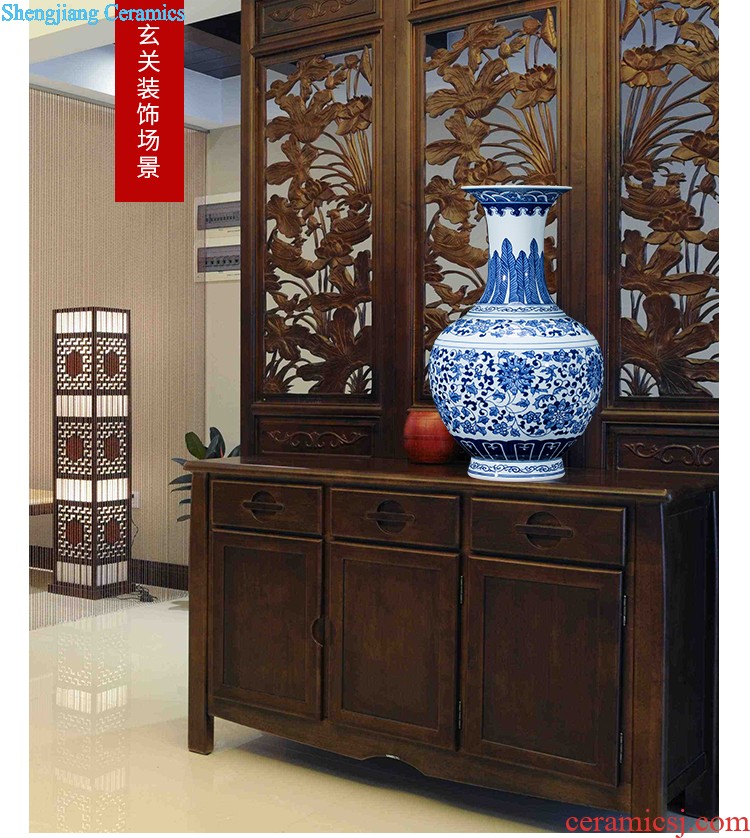 Sharply aj35 jingdezhen ceramics glaze of large vases, flower arranging office decoration handicraft furnishing articles in the living room