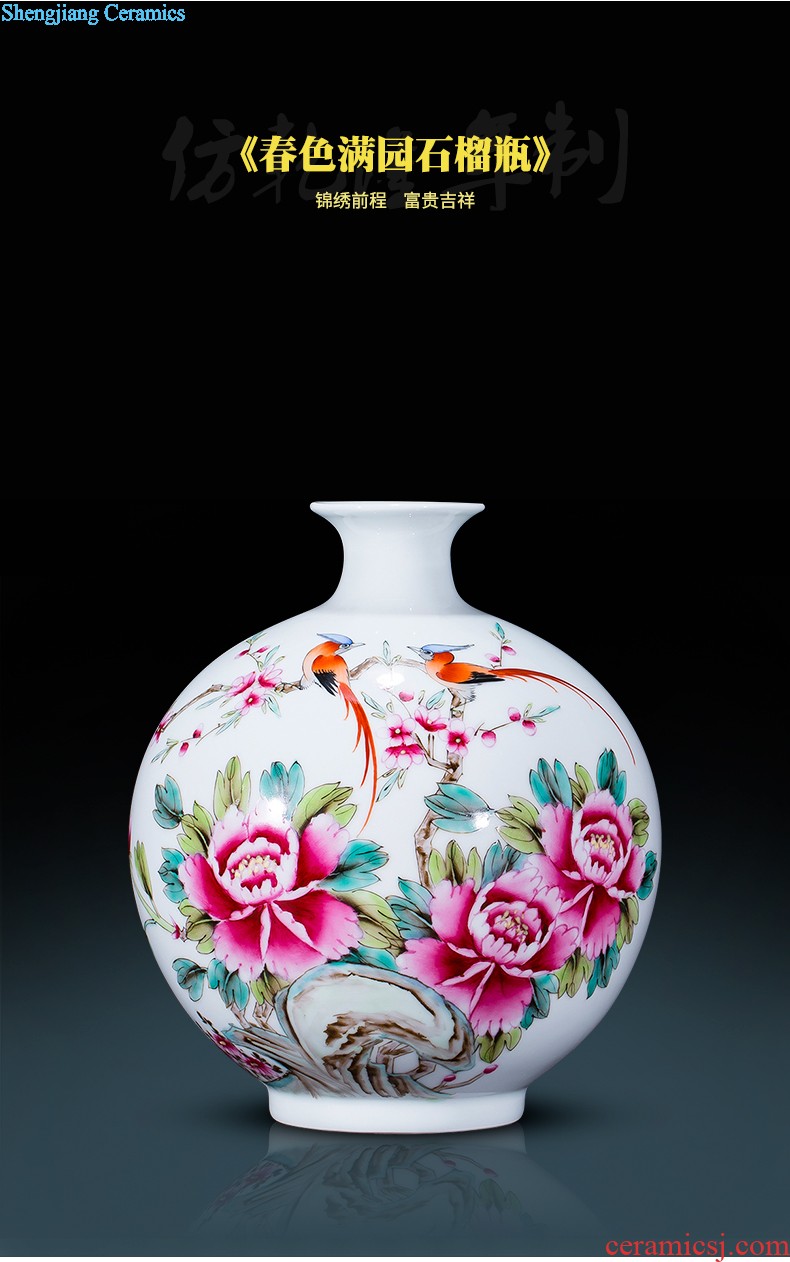 Hg23 jingdezhen ceramics water point pen container four treasures of the study room home desk of peach blossom decoration indoor furnishing articles