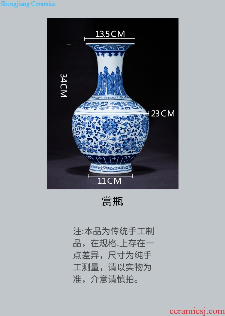 Sharply aj35 jingdezhen ceramics glaze of large vases, flower arranging office decoration handicraft furnishing articles in the living room