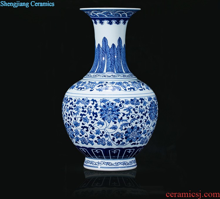 Sharply aj35 jingdezhen ceramics glaze of large vases, flower arranging office decoration handicraft furnishing articles in the living room