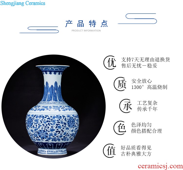 Sharply aj35 jingdezhen ceramics glaze of large vases, flower arranging office decoration handicraft furnishing articles in the living room