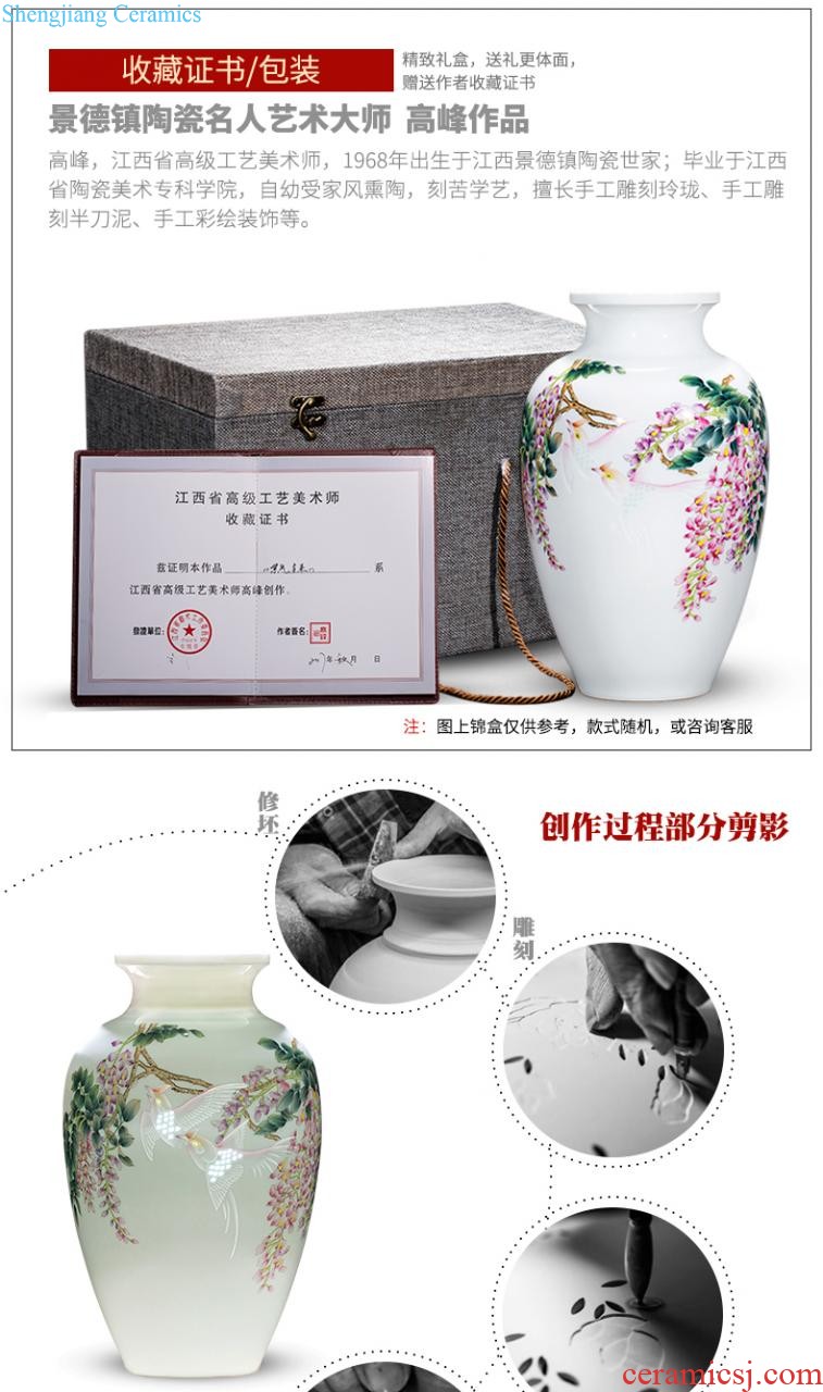 Cb122 jingdezhen ceramics floret bottle of flower arrangement of Chinese style home sitting room adornment ark TV ark furnishing articles