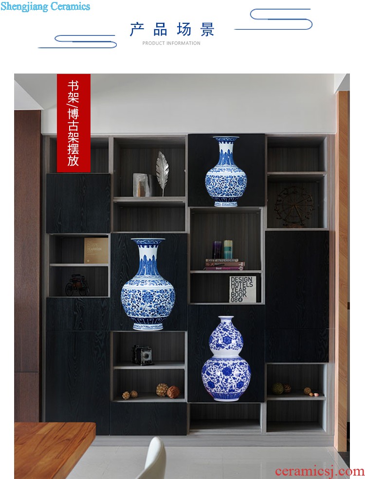 Sharply aj35 jingdezhen ceramics glaze of large vases, flower arranging office decoration handicraft furnishing articles in the living room