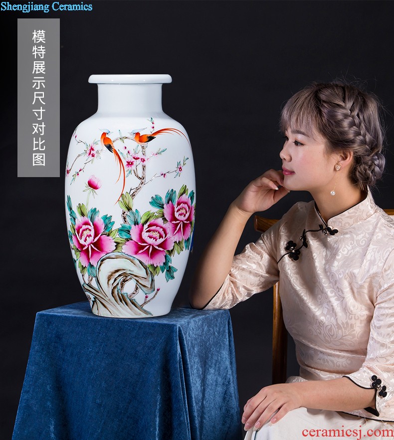 Hg23 jingdezhen ceramics water point pen container four treasures of the study room home desk of peach blossom decoration indoor furnishing articles