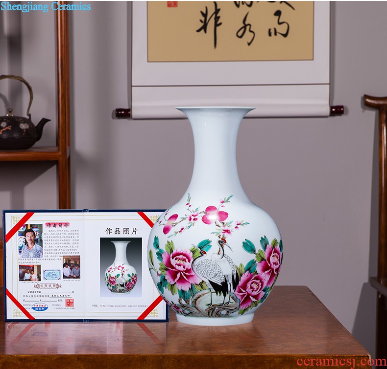 Hg23 jingdezhen ceramics water point pen container four treasures of the study room home desk of peach blossom decoration indoor furnishing articles