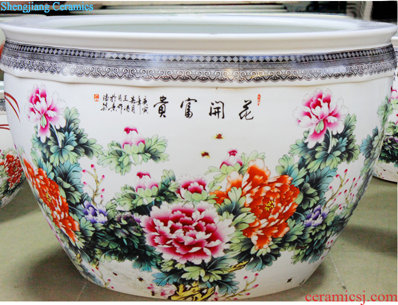 Jingdezhen ceramic masters hand draw Chinese blue and white porcelain vase furnishing articles of Chinese style decoration decoration large living room