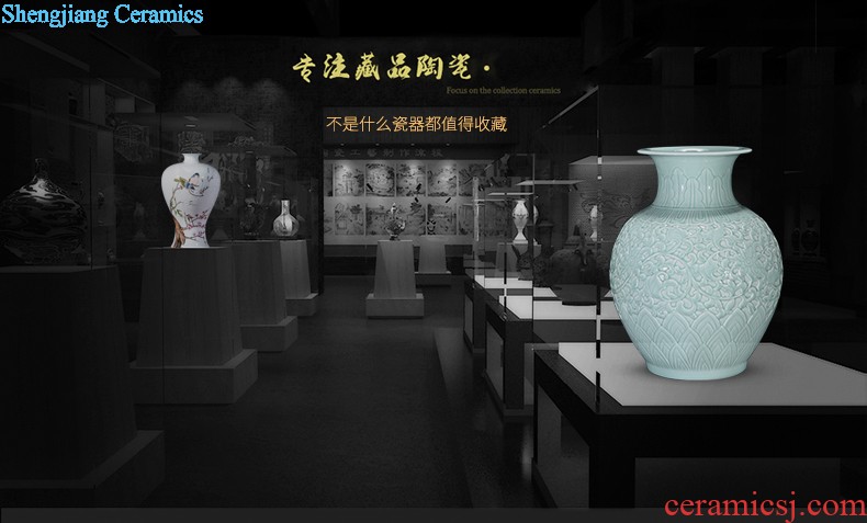 Jingdezhen ceramics snow home furnishing articles of large vase flower arranging the sitting room porch decoration decoration large Z8