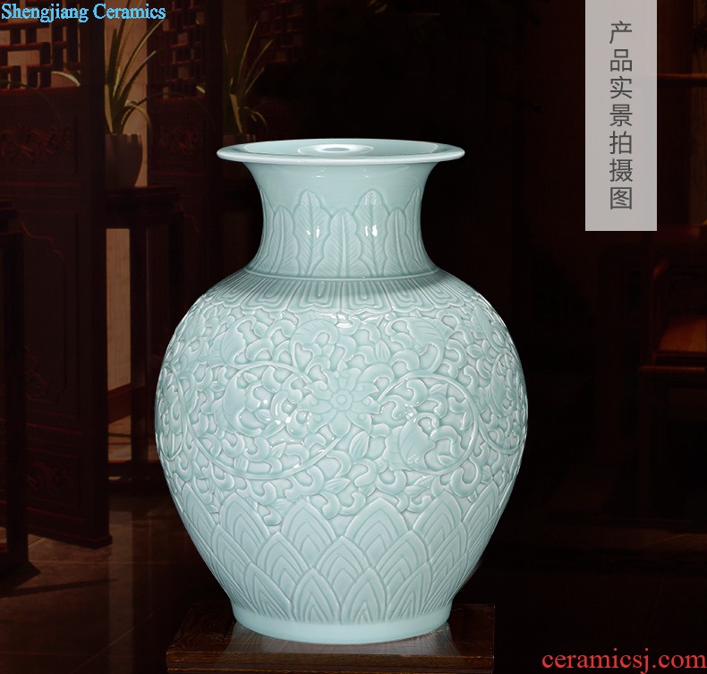 Jingdezhen ceramics snow home furnishing articles of large vase flower arranging the sitting room porch decoration decoration large Z8