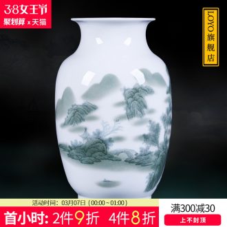 Jingdezhen ceramics Hollow out the vase flower arranging Chinese contemporary sitting room porch decoration craft porcelain furnishing articles