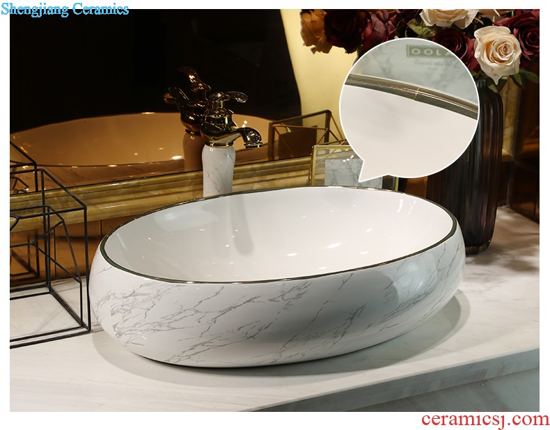 North European creative artists basin square ceramic face basin stage basin bathroom sink the pool that wash a face