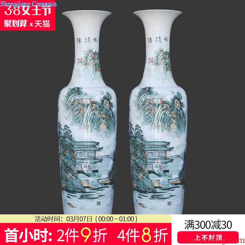 Jingdezhen ceramics Archaize tangle of lotus gourd bottle of blue and white porcelain Modern decoration home sitting room place with a gift