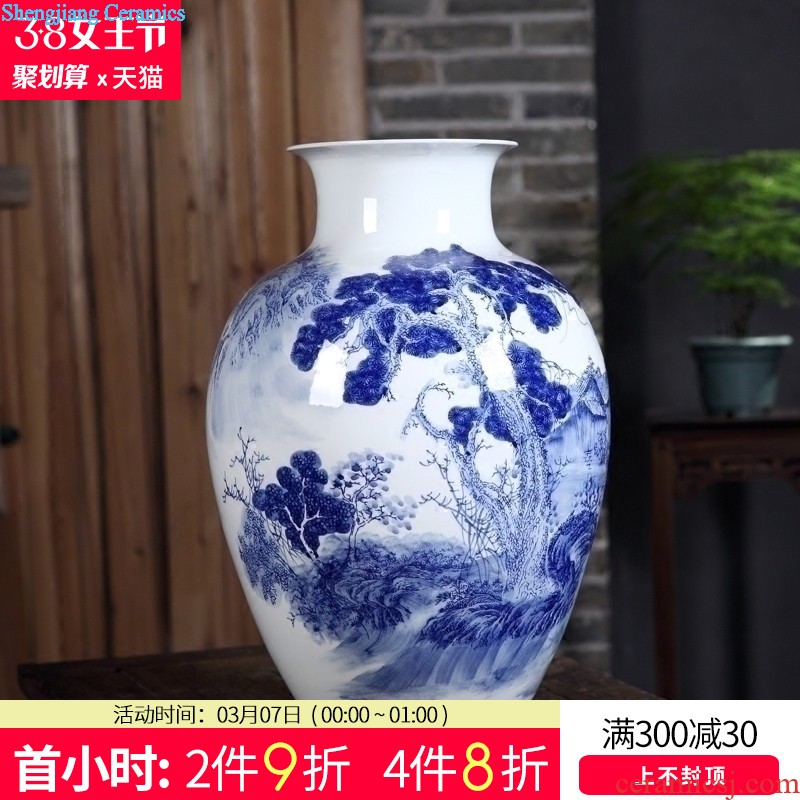 Much luck landscape of jingdezhen ceramics vase large flower arranging home sitting room collection place adornment