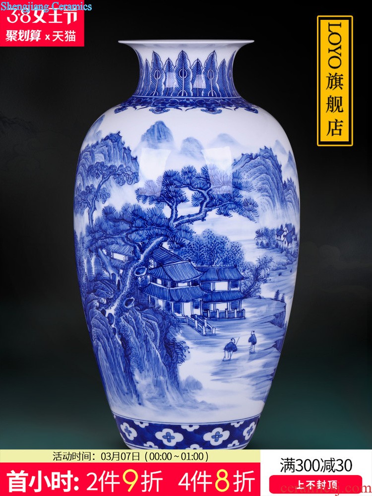 Jingdezhen porcelain enamel color 1 meter of large vase Modern living room decoration to the hotel celebration gift