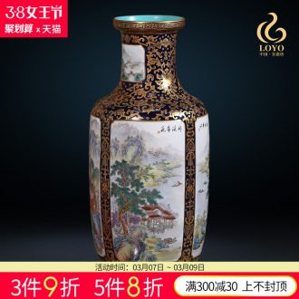 Jingdezhen ceramics archaize paint therefore ear gourd vases, Chinese style household sitting room porch decoration craft gift