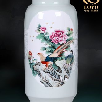 Jingdezhen ceramic hand-painted pastel lad vases, flower arranging furnishing articles sitting room of Chinese style household decorations wedding gifts