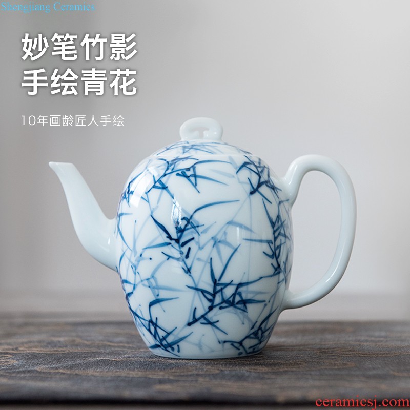 Get in the tea ceremony receive 6 gentleman ware jingdezhen ceramic kung fu tea tea Chinese tea table furnishing articles