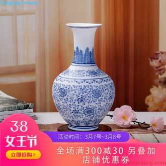 480 jingdezhen blue and white flowers and birds ceramic hand-painted porcelain vase of large sitting room place vase housewarming gift