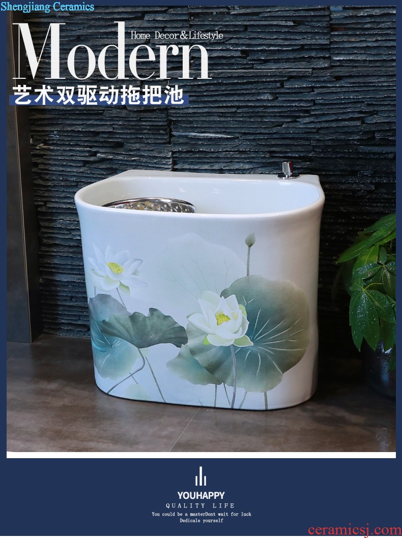 The stage basin circular jingdezhen ceramic lavabo household art modern European toilet lavatory basin