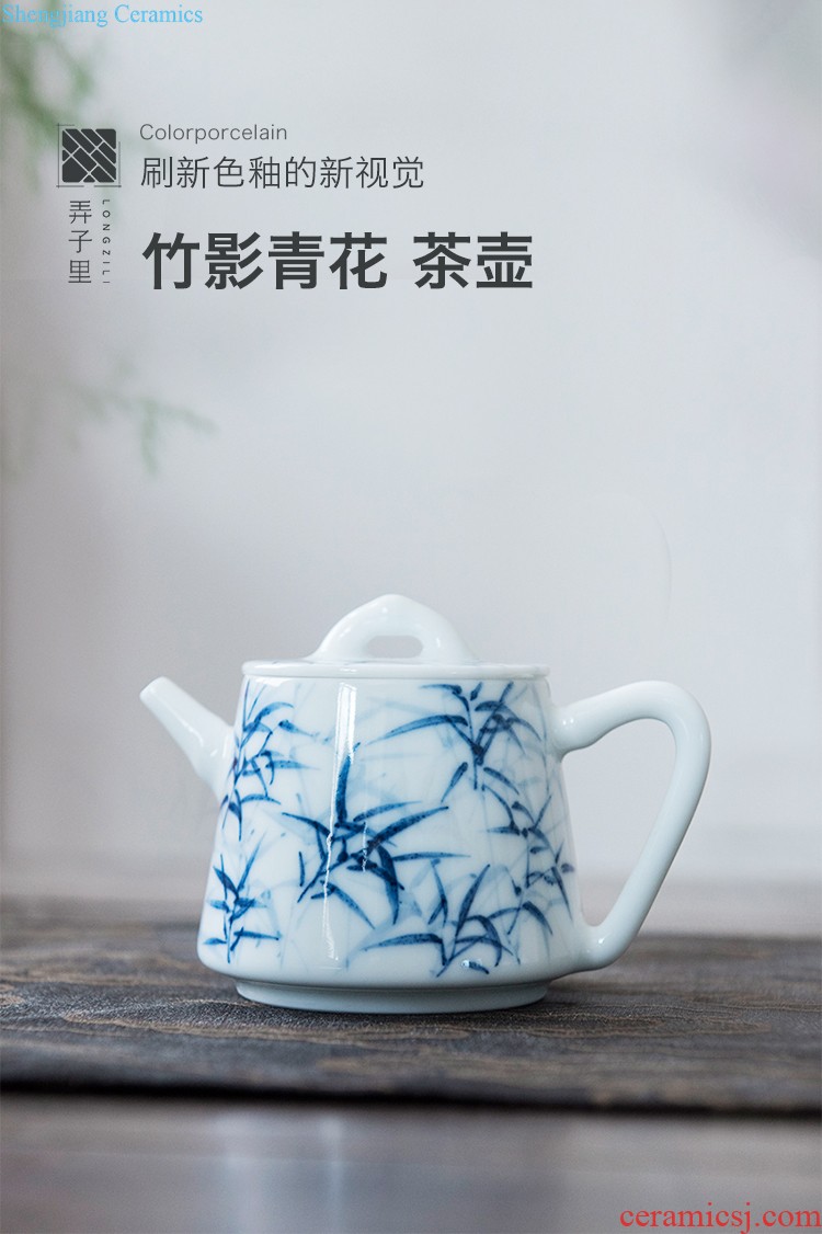 Get in the tea ceremony receive 6 gentleman ware jingdezhen ceramic kung fu tea tea Chinese tea table furnishing articles