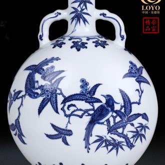 Jingdezhen ceramics vase furnishing articles imitation qing qianlong pastel flower in successive grain gourd bottle of home decoration