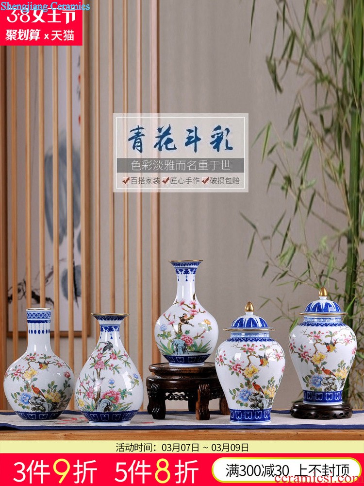 Jingdezhen ceramics lrene hand-painted scenery hang dish sat dish of blue and white porcelain decorative plates home furnishing articles in the living room