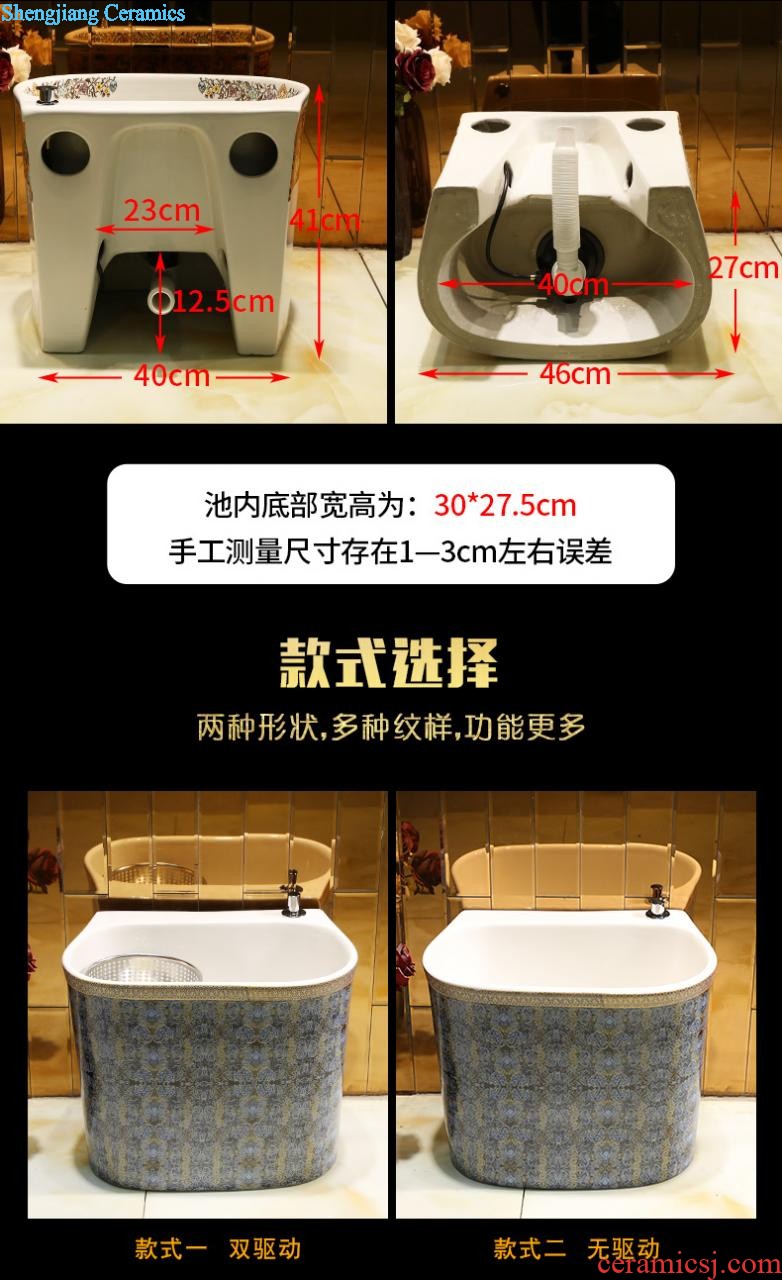 European ceramic stage basin sink elliptic toilet wash gargle household art basin natural wind basin that wash a face