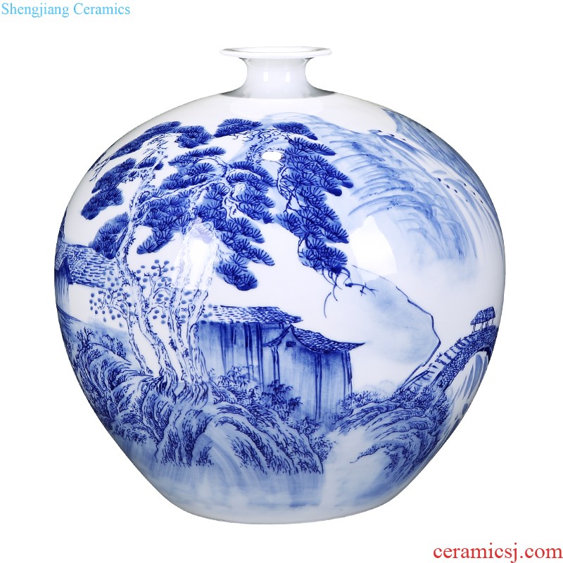 Jingdezhen ceramic vase furnishing articles flower vase creative contemporary and contracted decorate floret bottle frosted luminous porcelain