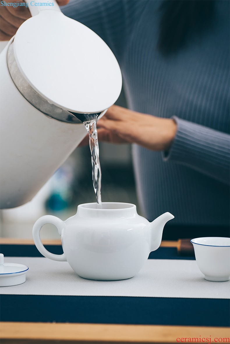 Made in jingdezhen blue and white porcelain hand-painted teapot household little teapot kung fu tea teapot single pot by hand