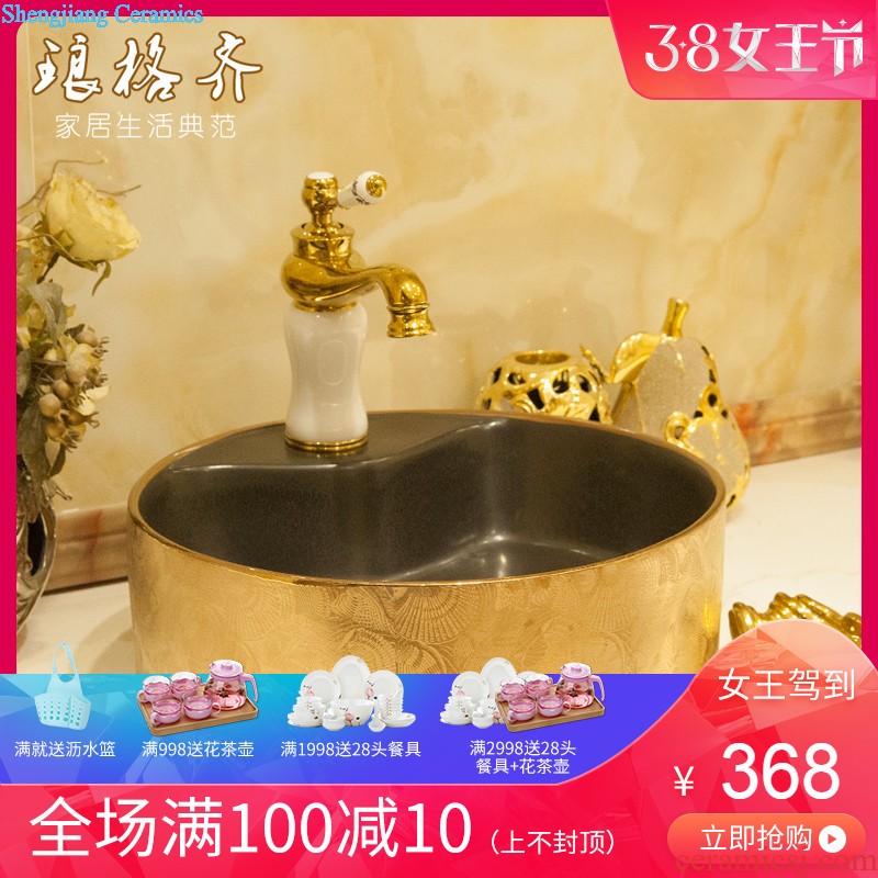 Koh larn, qi Increase the stage basin ceramic toilet lavabo that defend bath lavatory basin of art Straight thread sea