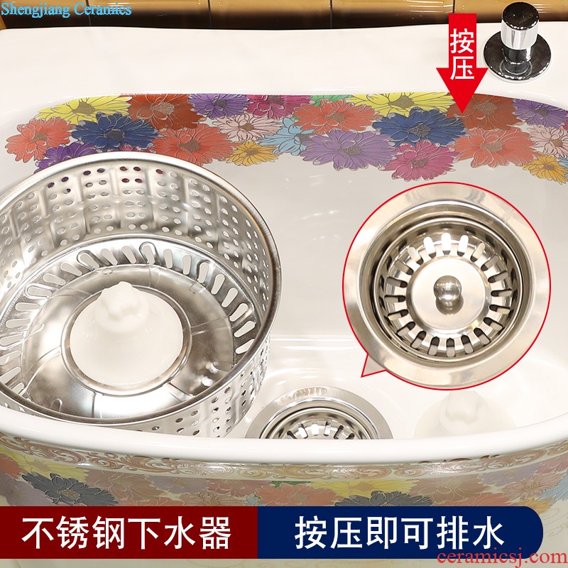 On the ceramic bowl square European art basin sink basin bathroom sinks counters are contracted household