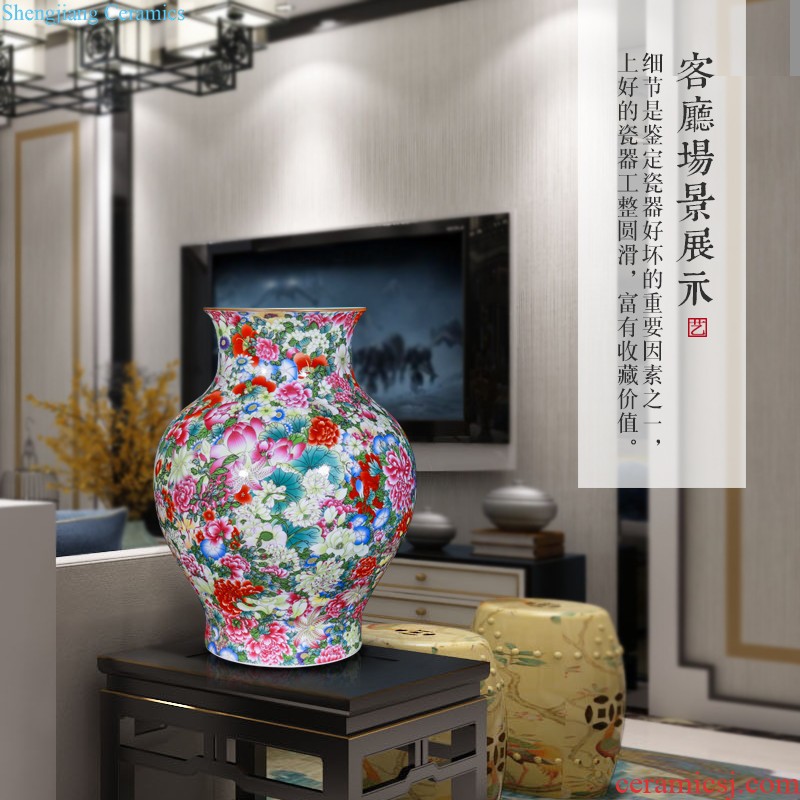 Jingdezhen blue and white youligong longfeng ceramics imitation qing qianlong vase sitting room of new Chinese style household adornment furnishing articles