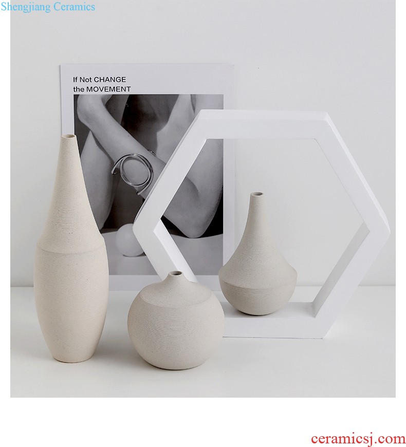 Ins contracted and contemporary ceramic vase Nordic creative mesa hydroponic vase furnishing articles furnishing articles flower arrangement sitting room adornment