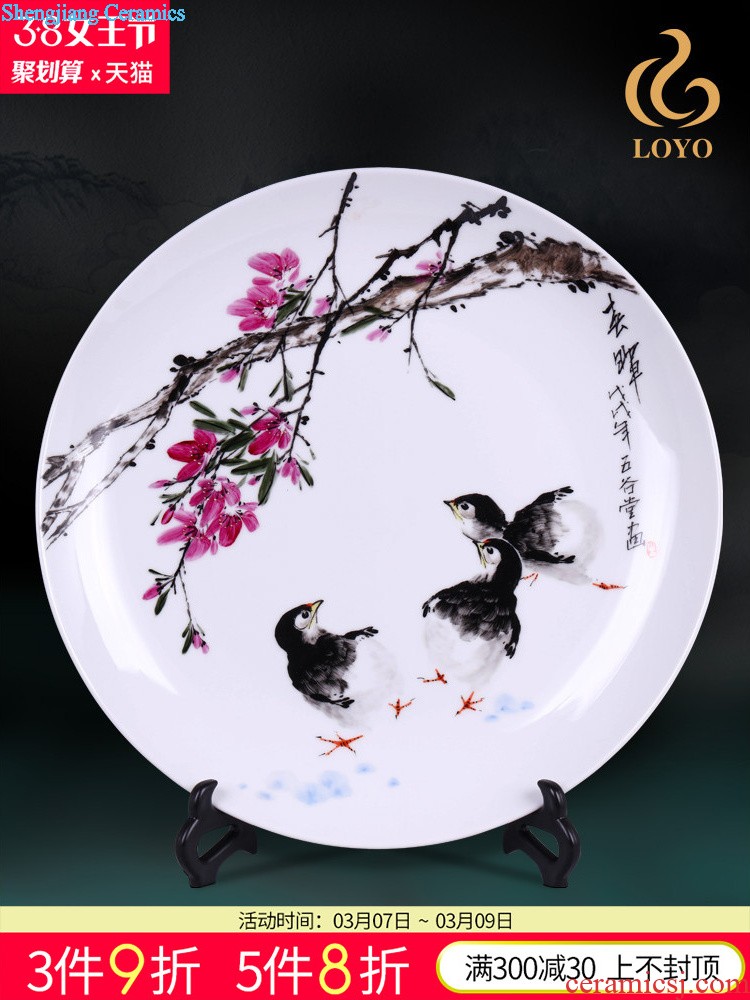 Jingdezhen ceramics furnishing articles TV ark Famous cuckoo chun New Chinese style household flower arrangement sitting room decorations