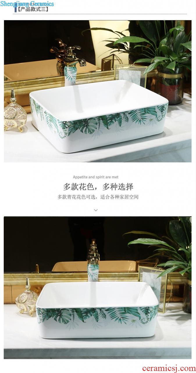 Jingdezhen square ceramic art basin stage basin of restoring ancient ways of household toilet lavabo ou wash basin