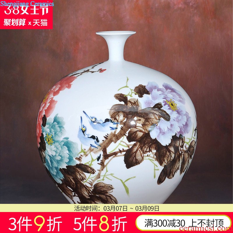 Jingdezhen ceramics Lrene riches and honour peace vases, flower receptacle Contemporary and contracted household crafts are sitting room