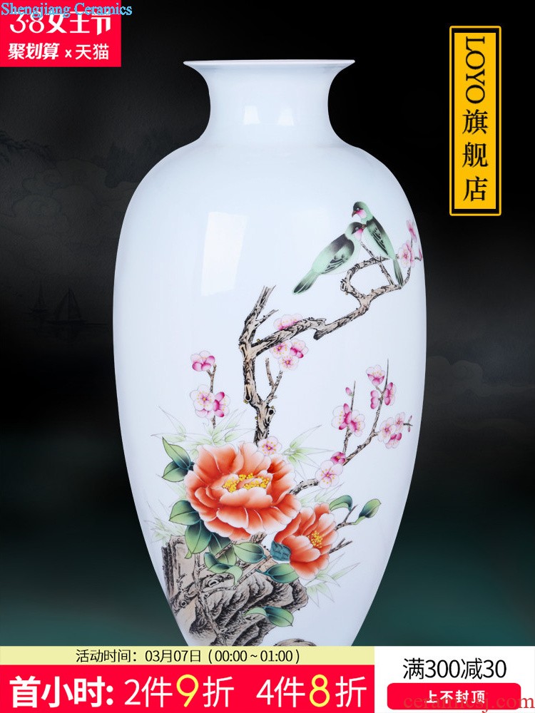 Jingdezhen ceramics flower adornment masters creation soul figure well hills, new Chinese style household sitting room porch place